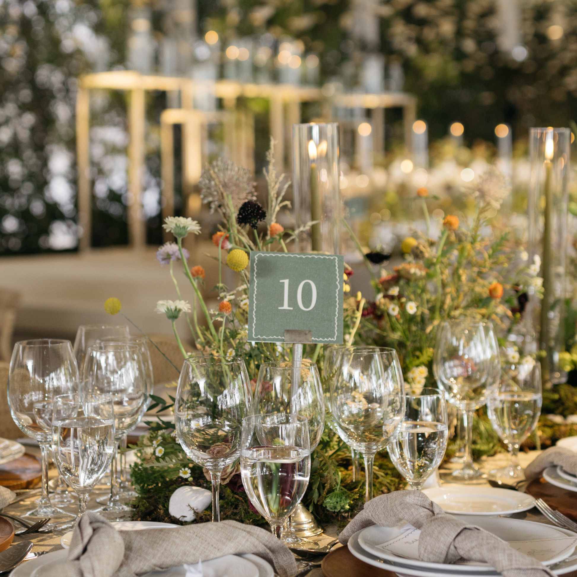 Números de mesa - Olivo