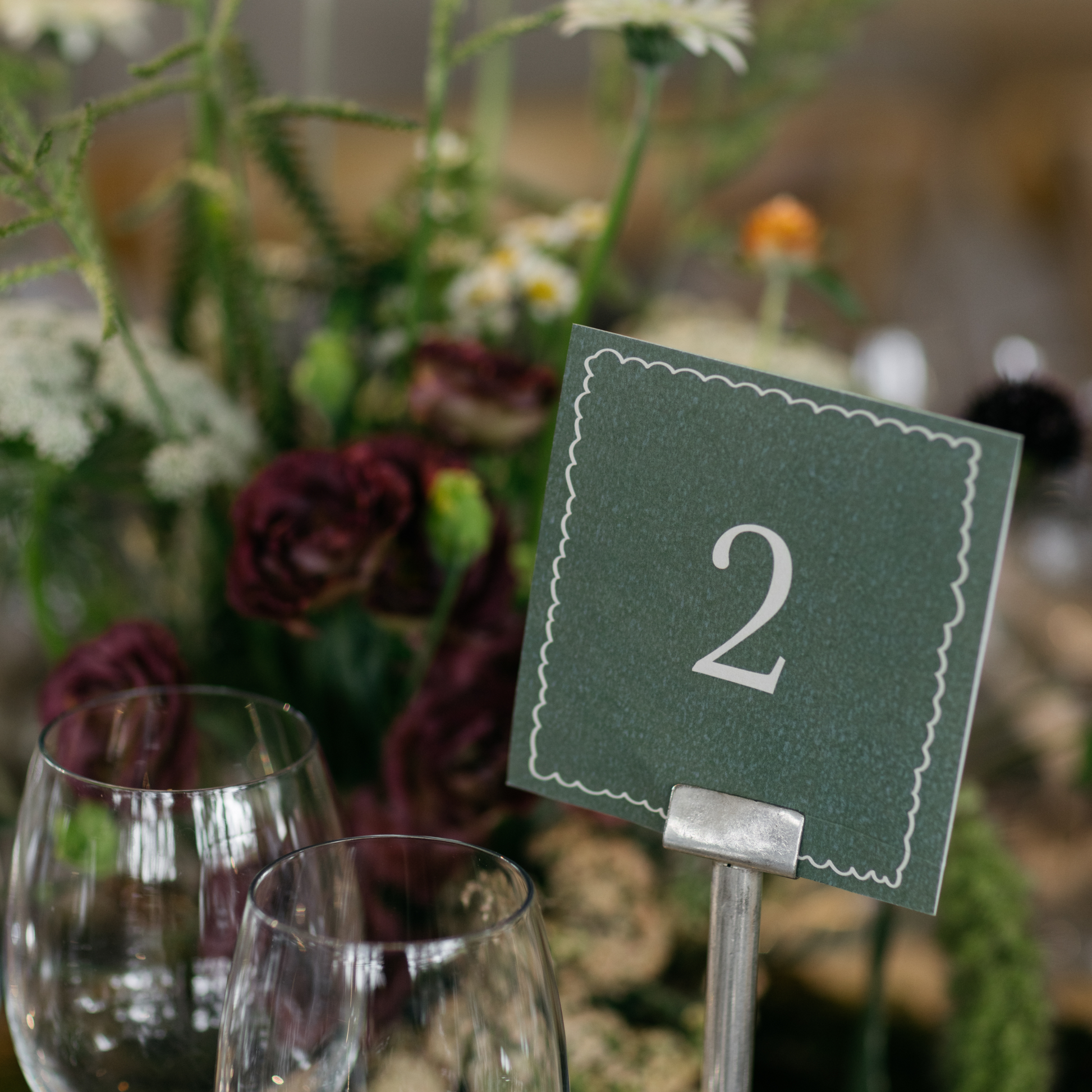 Números de mesa - Olivo