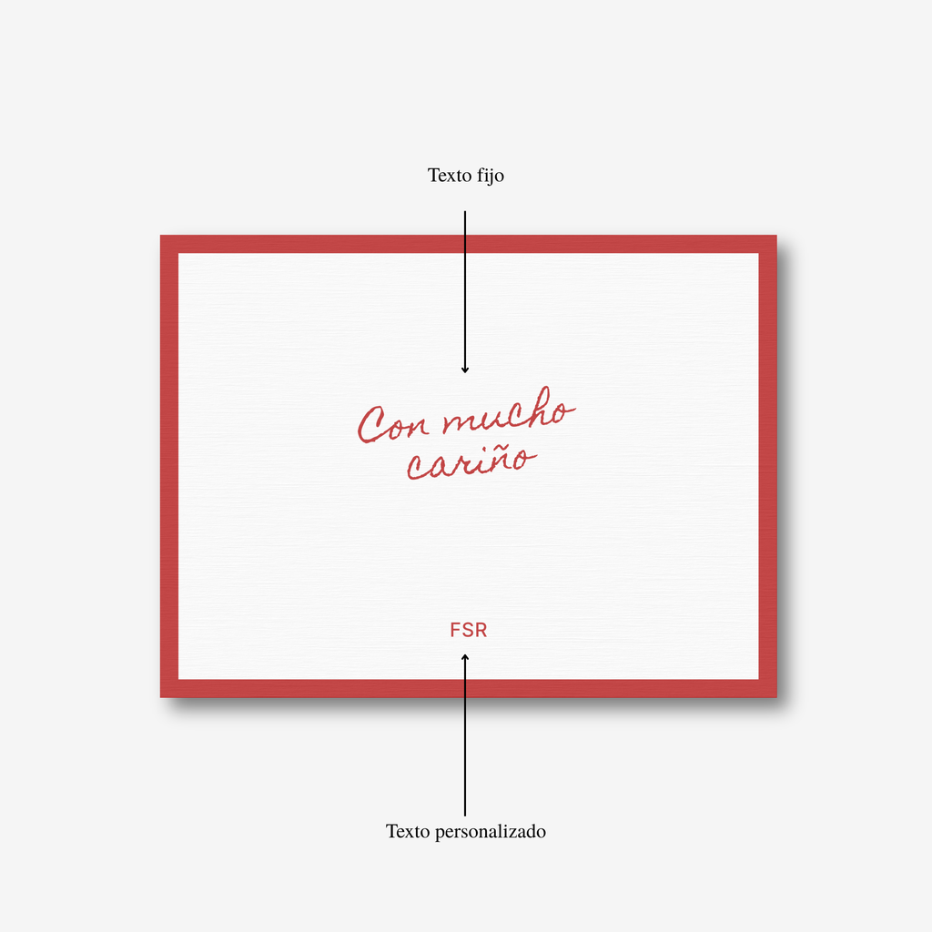 Tarjetas personalizadas – Con mucho cariño